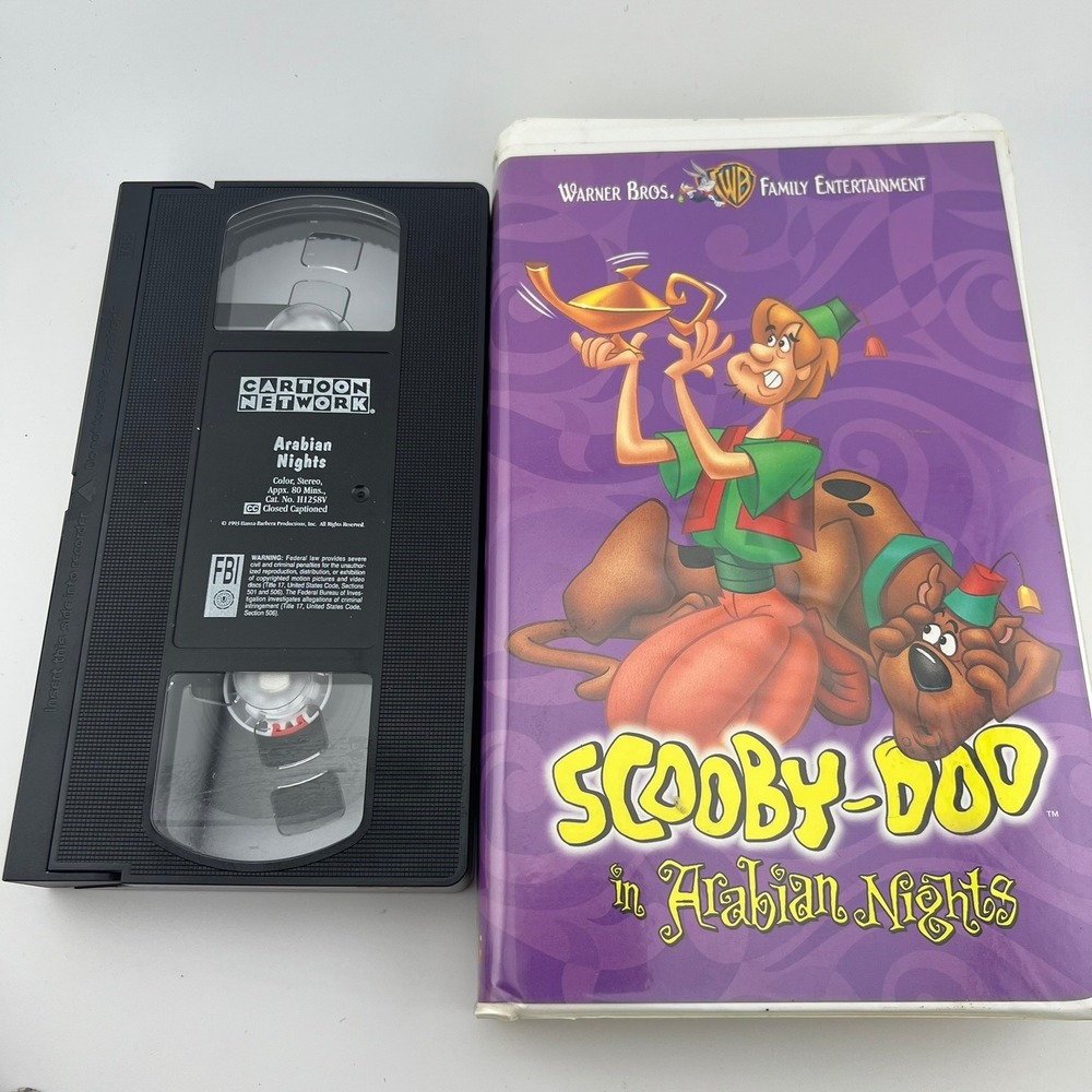 Scooby Doo Arabian Nights VHS Cartoon Network Warner Bros Clamshell